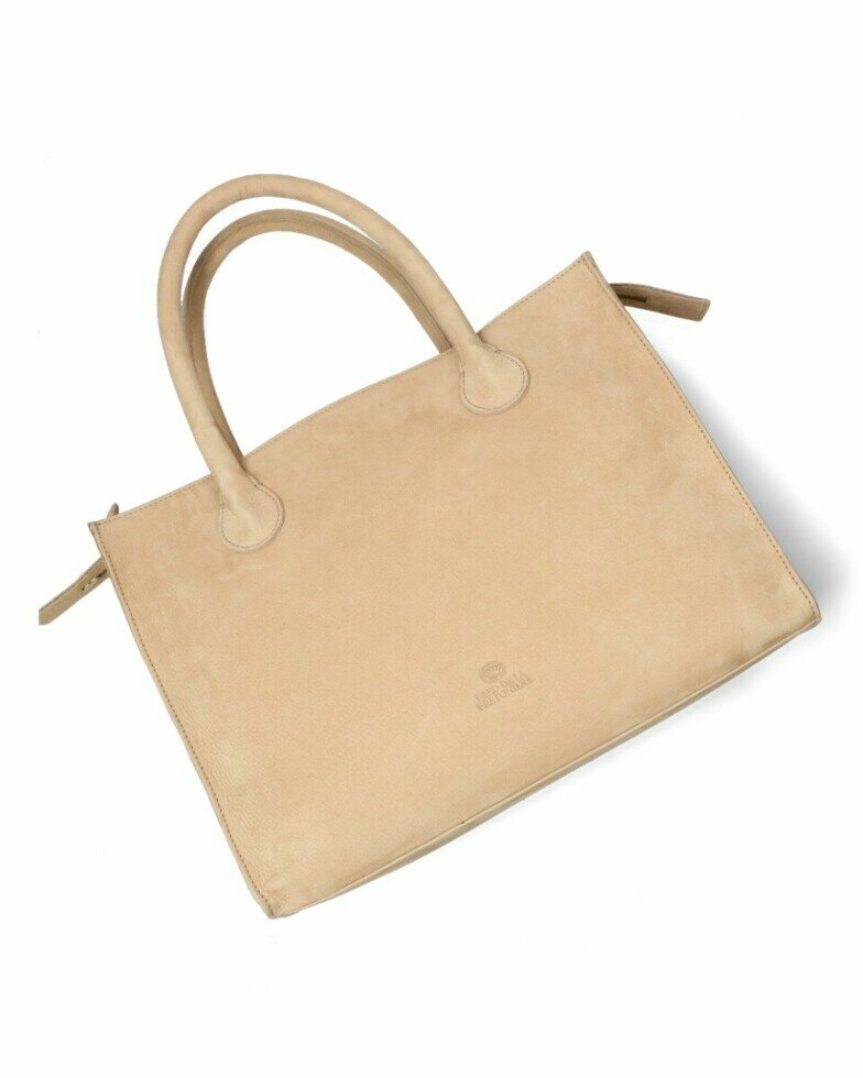 Fred De La Bretoniere Shoulder Bags FRB0454 Shoulderbag Soft Grain Leather S Taupe